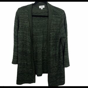 Studio works‎ women’s green knit cardigan medium